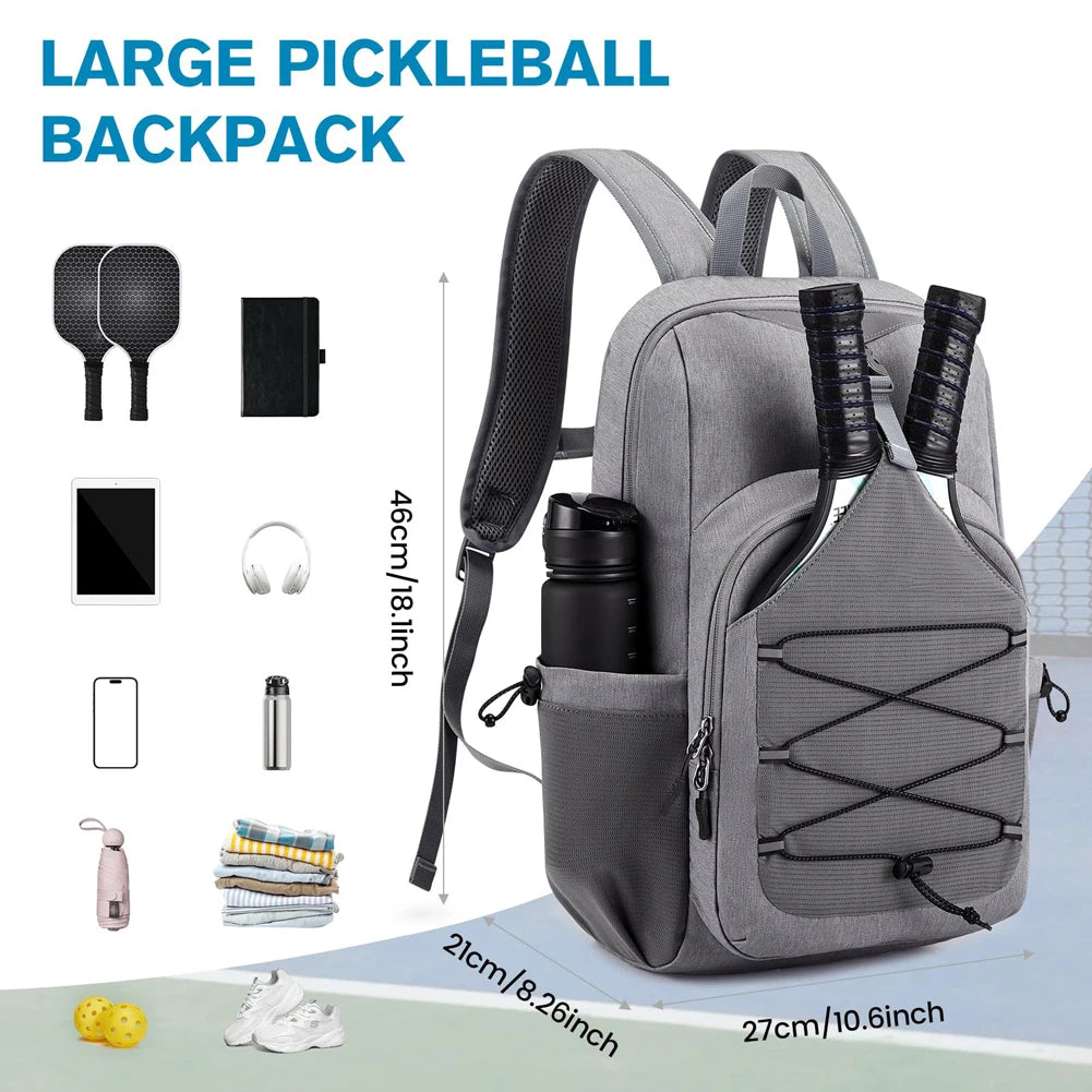 Adjustable Racket Bag with Hanging Hook Pickleball Rackets Backpack Lightweight Breathable Sports Backpack Daily Commuting Bag