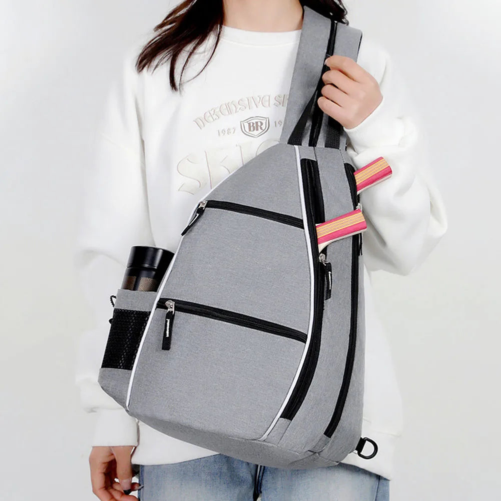 Pickleball Bag Racketball Sling Bag Adjustable Pickleball Rackets Backpack Multi-pockets Racquetball Carrying Handbag Sports Bag