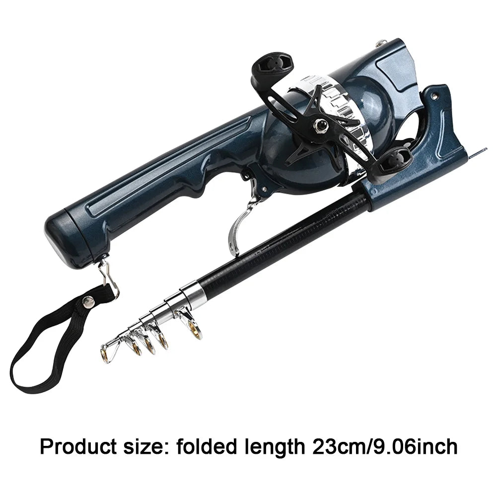 Portable Folding Fishing Rod Telescopic Fishing Pole with Reel Line Spinning Rod Carbon Fiber for Outdoor Fishing Gifts for Men