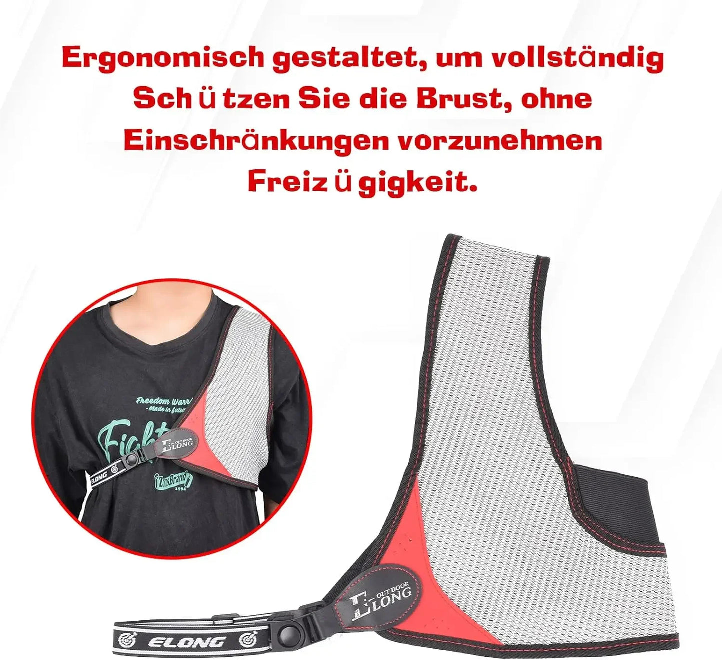 Archery Chest Protector Upgraded Version Black Adjustable Simple Nylon Mesh Archery Chest ProtectorOutdoor Sports Hunting