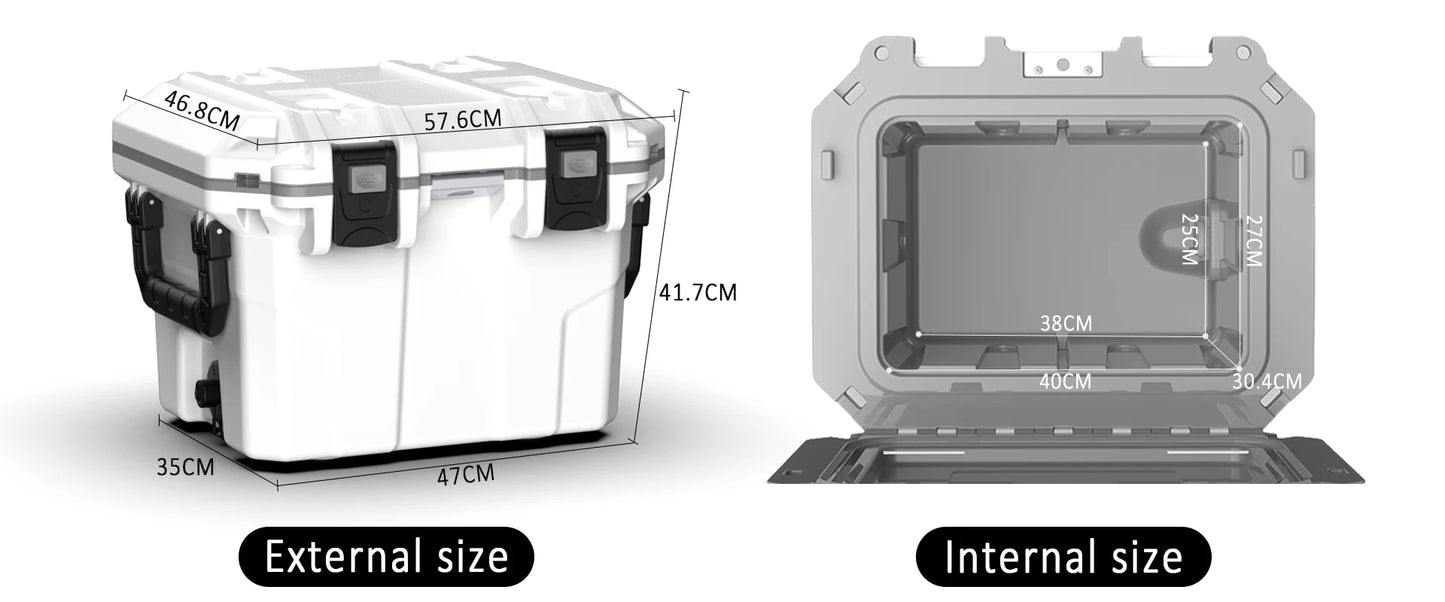 Outdoor Camping Medium Size 30qt Cooler Ice Chest Coolbox with Cup Holders