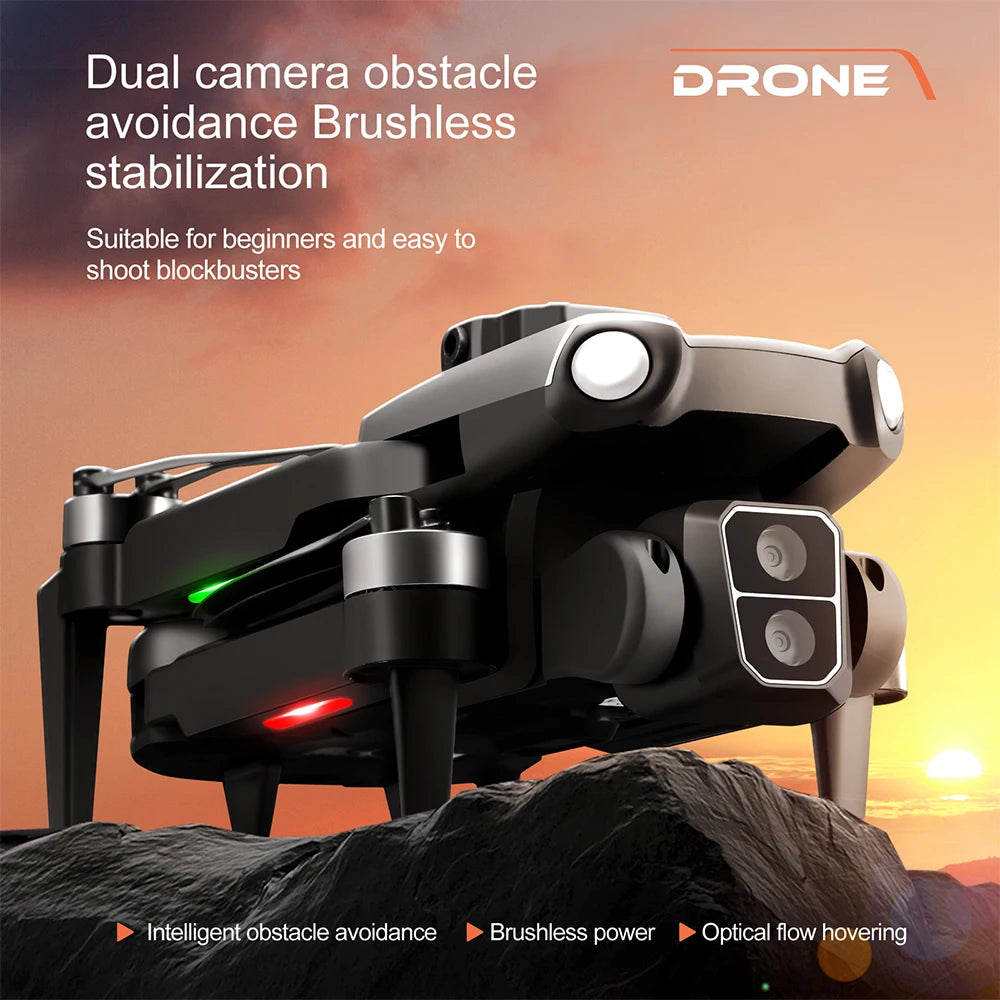 S119 Rc Drone Professional 8K With Dual Camera WIFI Smart Obstacle Avoidance FPV Brushless RC Quadcopter Mini UAV Gift Toys