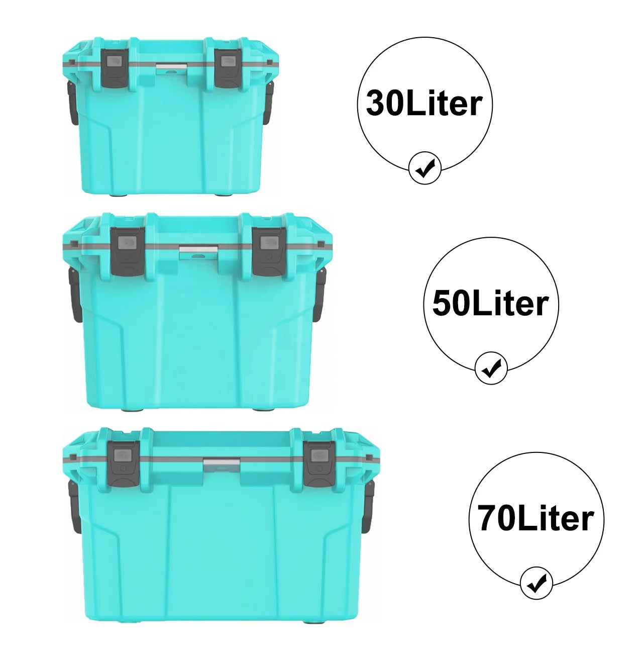 Outdoor Camping Medium Size 30qt Cooler Ice Chest Coolbox with Cup Holders