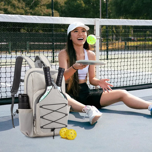 Adjustable Racket Bag with Hanging Hook Pickleball Rackets Backpack Lightweight Breathable Sports Backpack Daily Commuting Bag