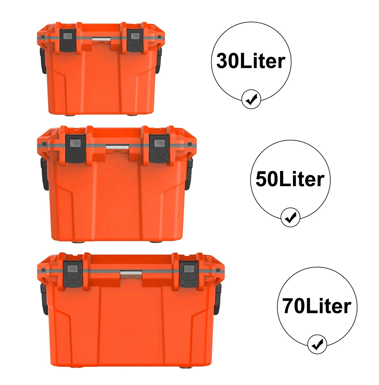 Outdoor Camping Medium Size 30qt Cooler Ice Chest Coolbox with Cup Holders
