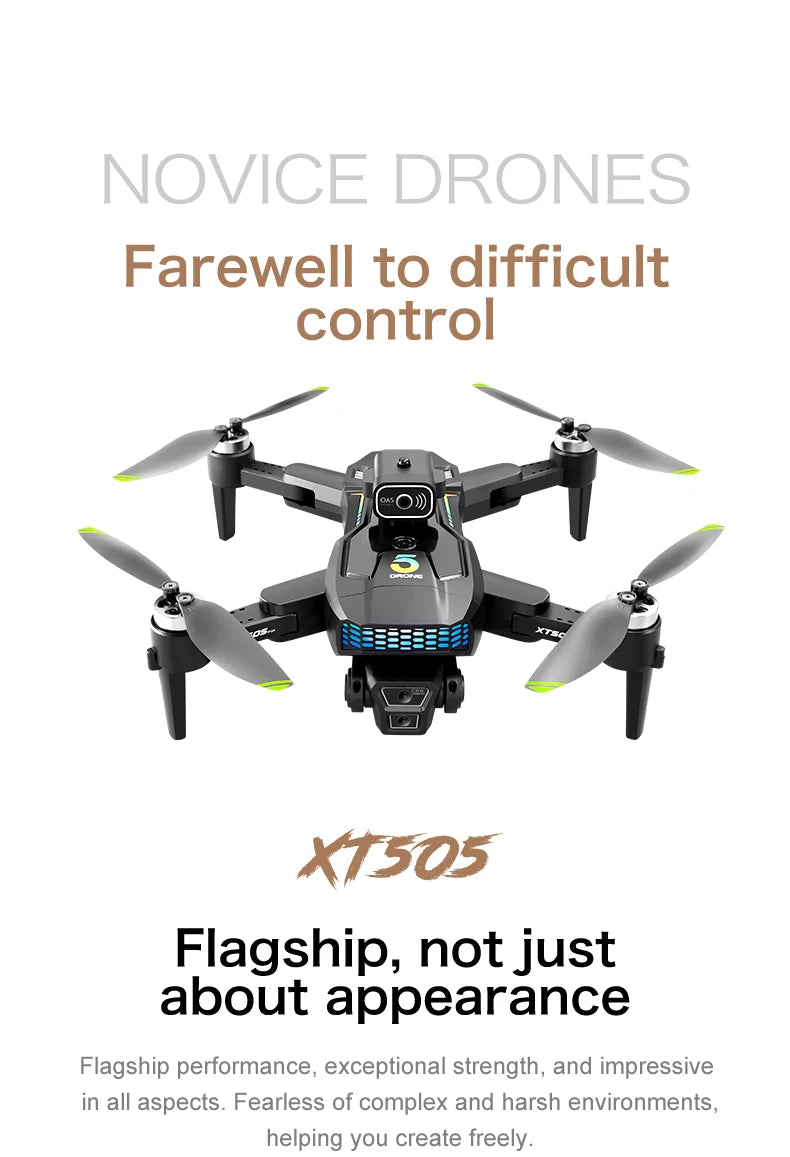 XT505 GPS Dron 4K Camera Drone Brushless Motor Quadcopter Racing Drones 1.2Km 20Mins Follow Optical Flow Positioning Helicopter
