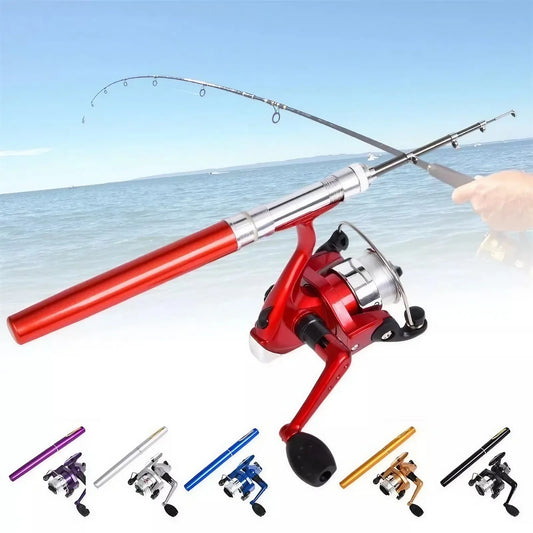 Pen-style Fishing Rod - Extended Length 100cm/39.37inch - Retracted Length 20cm/7.87inch Mini Pen-shaped Rod, Easy To Carry, Fis