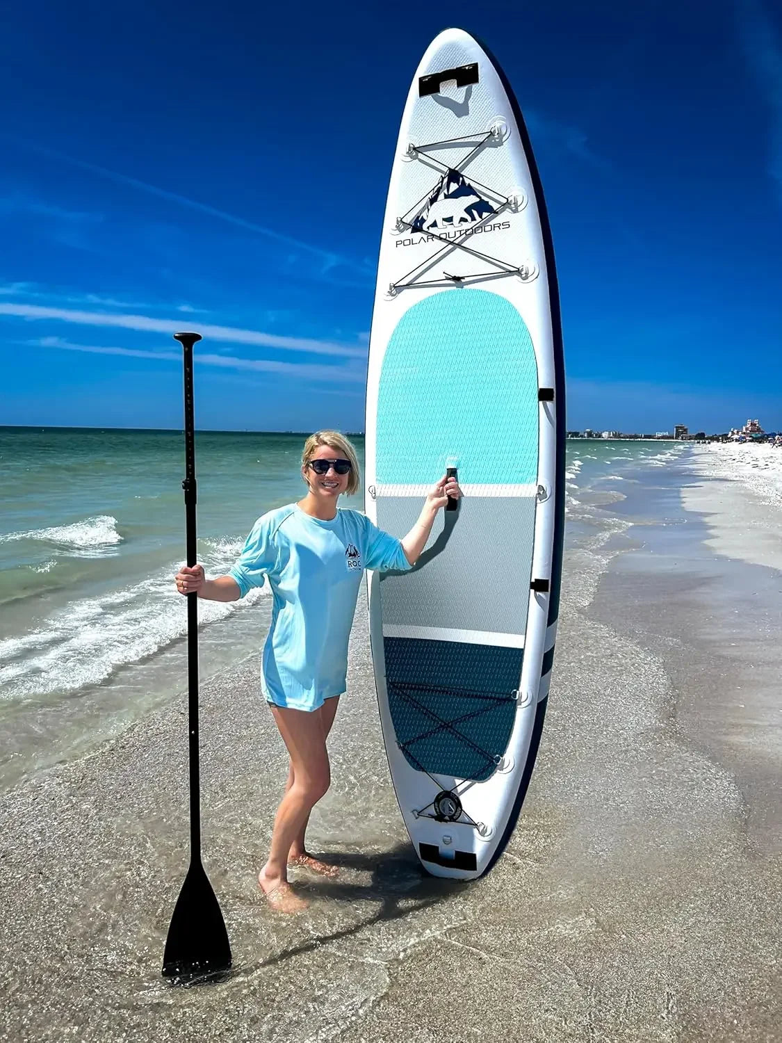 Inflatable Stand Up Paddle Board with Premium SUP Paddle Board Accessories, Wide Stable Design