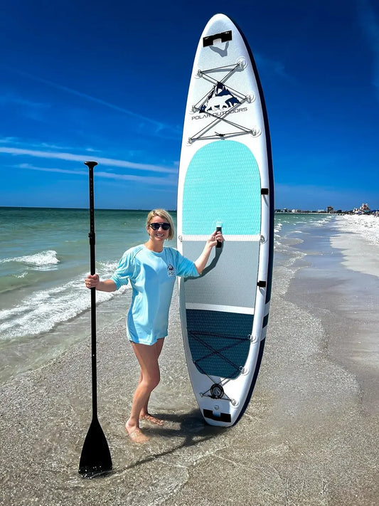 Inflatable Stand Up Paddle Board with Premium SUP Paddle Board Accessories, Wide Stable Design