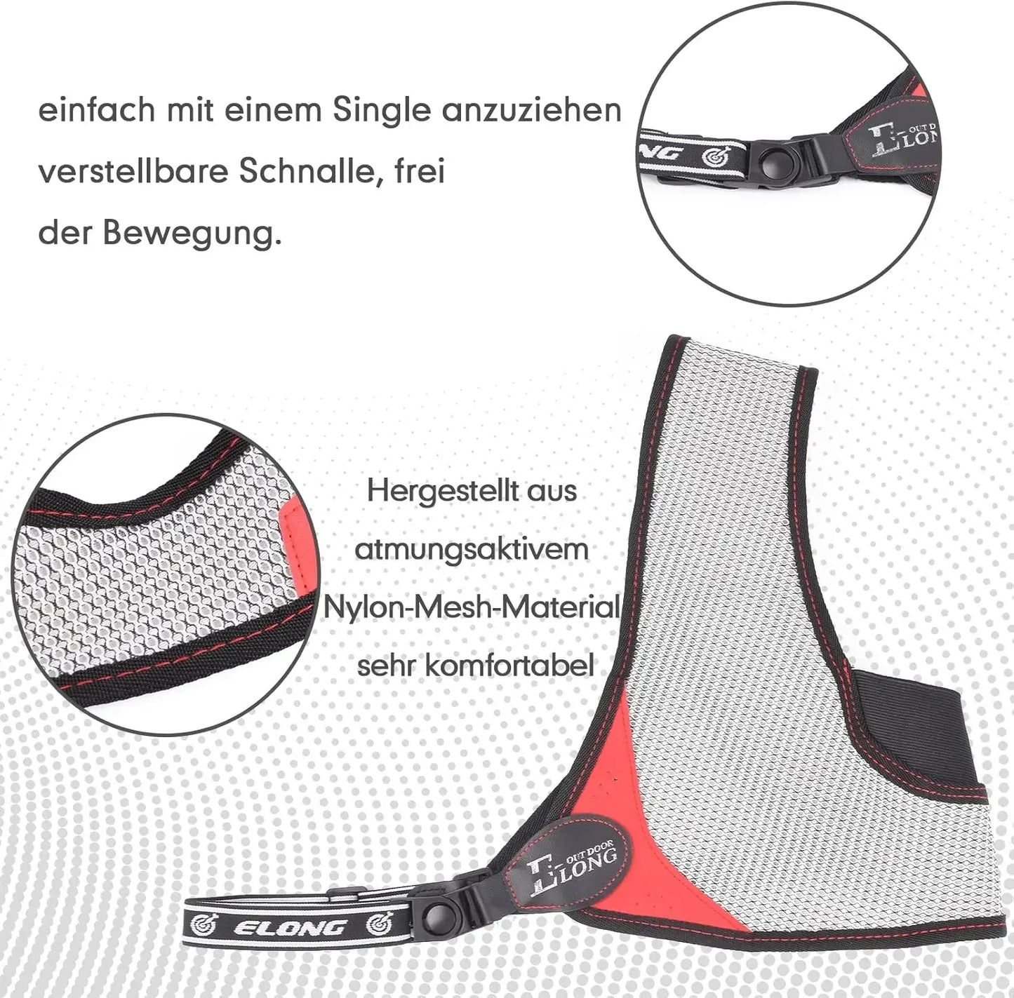 Archery Chest Protector Upgraded Version Black Adjustable Simple Nylon Mesh Archery Chest ProtectorOutdoor Sports Hunting