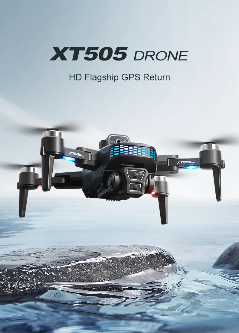 XT505 GPS Dron 4K Camera Drone Brushless Motor Quadcopter Racing Drones 1.2Km 20Mins Follow Optical Flow Positioning Helicopter