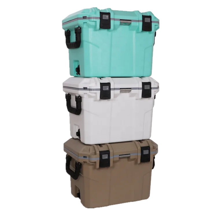Outdoor Camping Medium Size 30qt Cooler Ice Chest Coolbox with Cup Holders