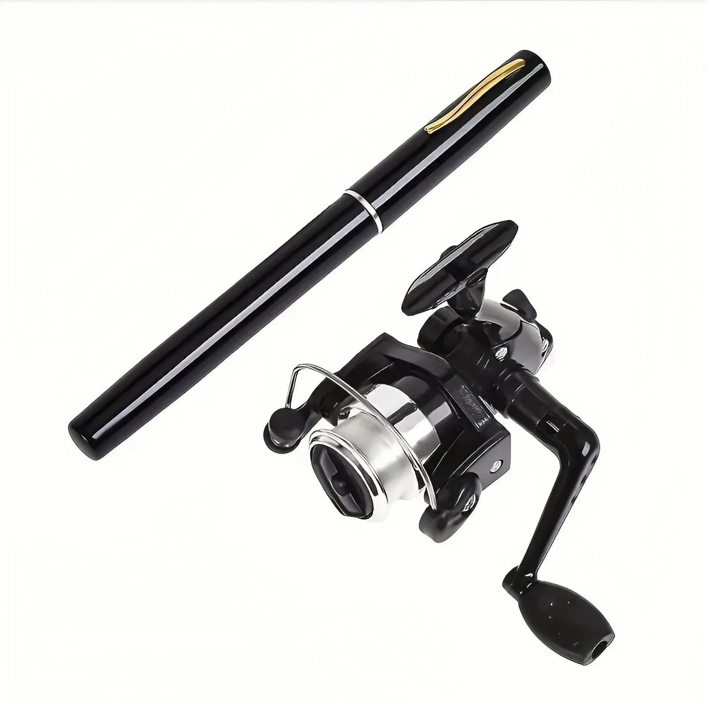 Pen-style Fishing Rod - Extended Length 100cm/39.37inch - Retracted Length 20cm/7.87inch Mini Pen-shaped Rod, Easy To Carry, Fis