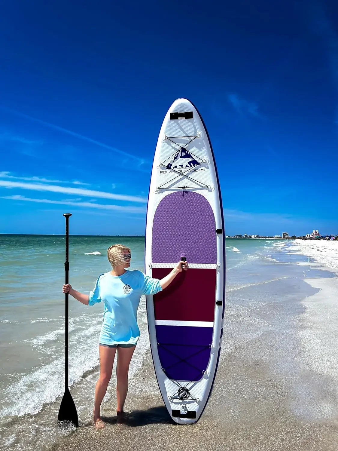 Inflatable Stand Up Paddle Board with Premium SUP Paddle Board Accessories, Wide Stable Design