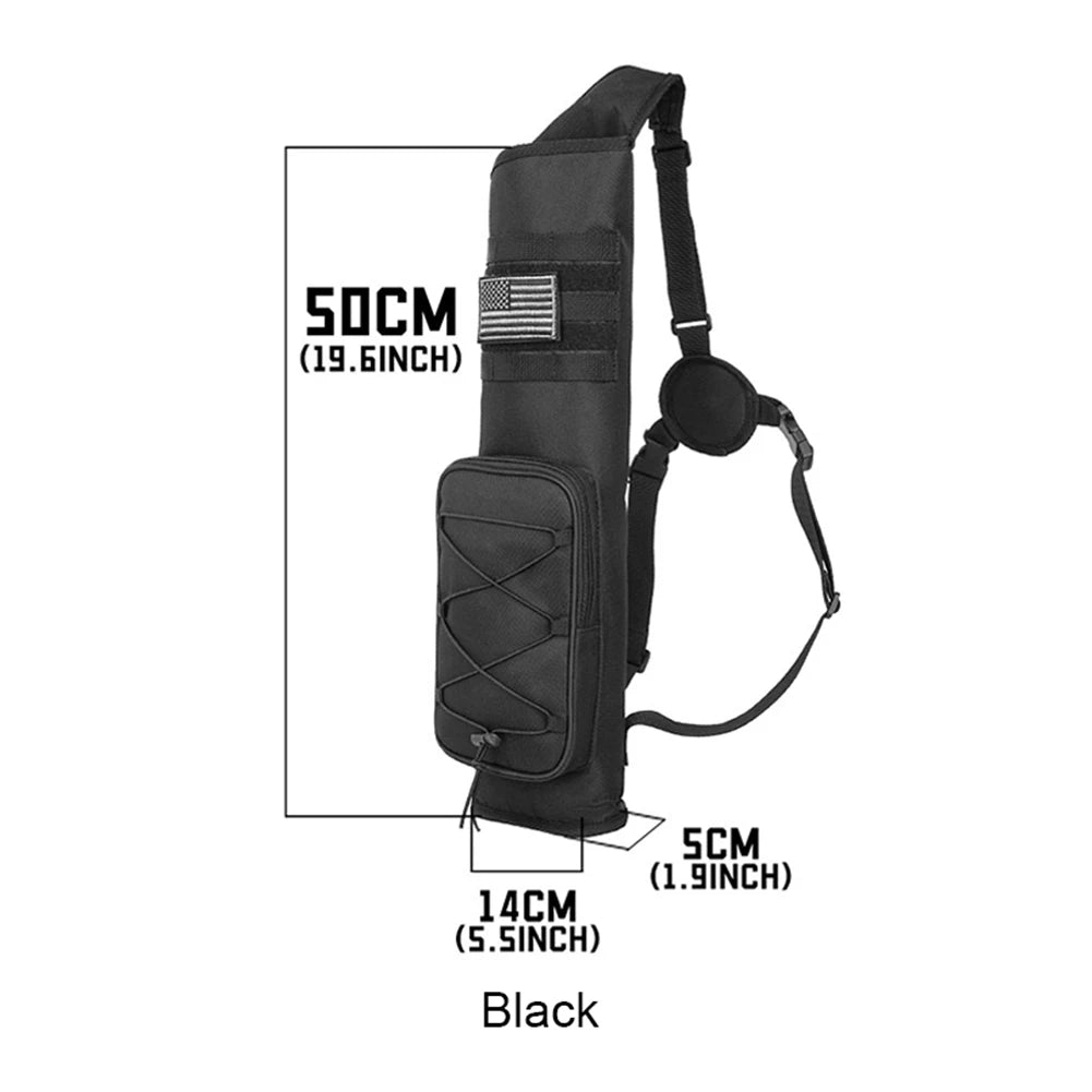 Archery Back Arrow Quiver Holder Bottom Thickening Adjustable Tube Hip Quiver Waist Hanged Carry Bag for Outdoor Archery Hunting