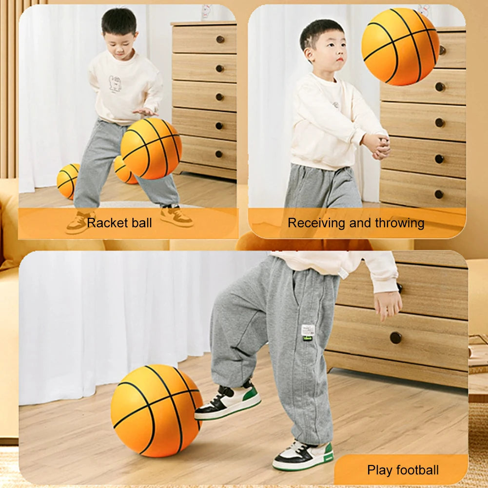 18/21/24cm Quiet Ball Size 3/5/7 Silent Basketball Dribbling Training Basketball Bouncing for Kids Birthday Gifts