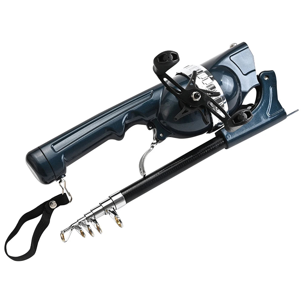 Portable Folding Fishing Rod Telescopic Fishing Pole with Reel Line Spinning Rod Carbon Fiber for Outdoor Fishing Gifts for Men