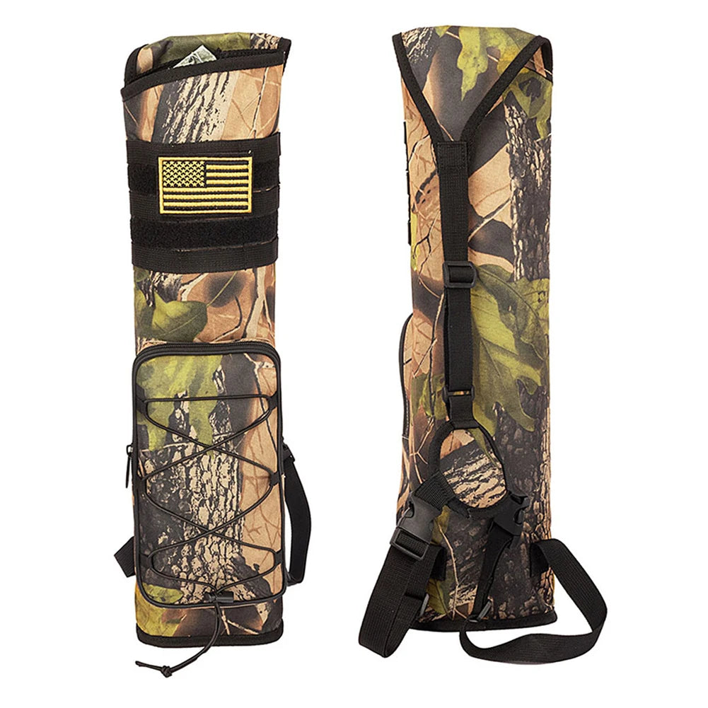 Archery Back Arrow Quiver Holder Bottom Thickening Adjustable Tube Hip Quiver Waist Hanged Carry Bag for Outdoor Archery Hunting