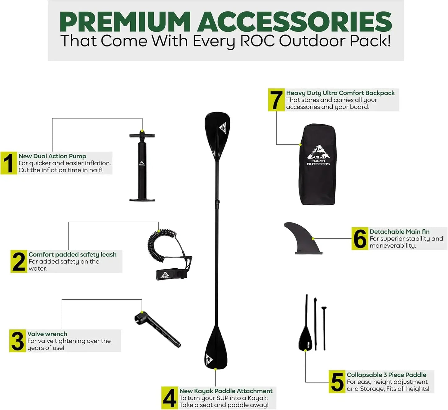 Inflatable Stand Up Paddle Board with Premium SUP Paddle Board Accessories, Wide Stable Design