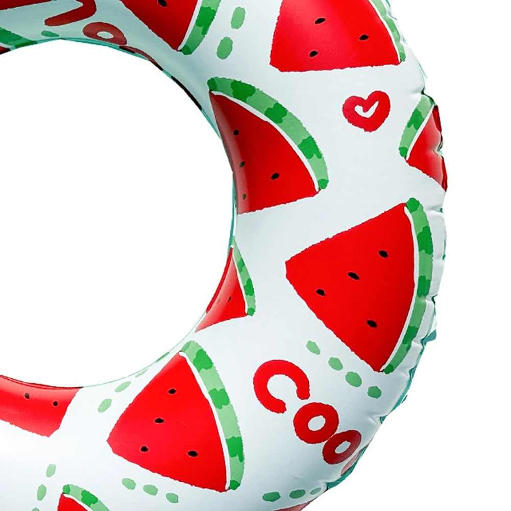 Inflatable Swim Ring Pool Floating Rings Leakproof Swimming Rings Floaties Watermelon Pattern Swim Float Tube Pool Accessories